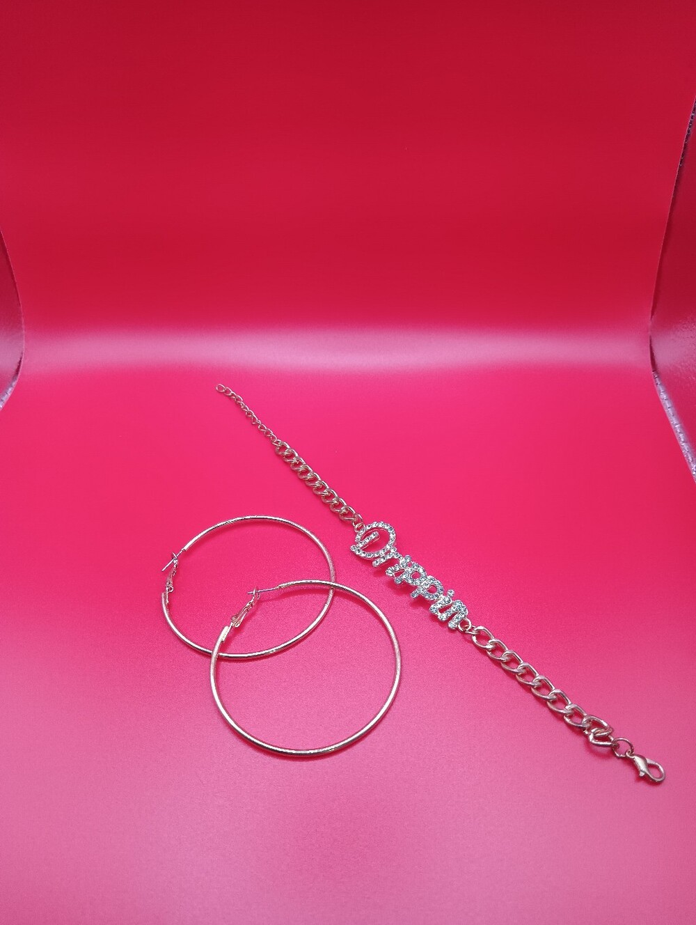Gold-Tone Crystal Nameplate Bracelet - Women Jewelry